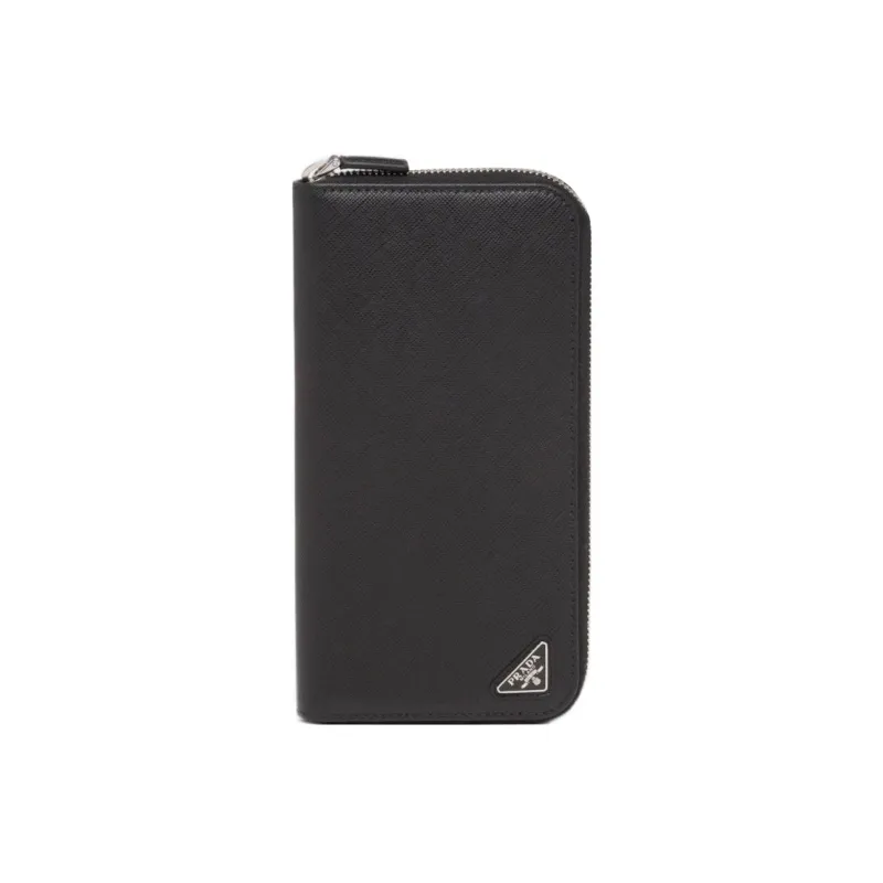PRADA Luggage Collection Saffiano Leather Wallet Men's Black-0