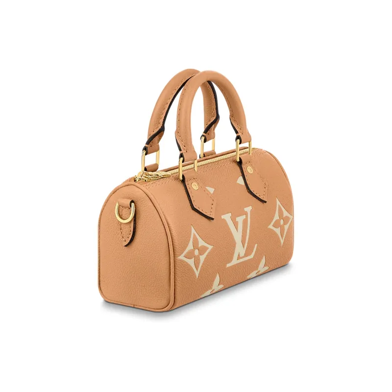 LOUIS VUITTON Speedy Soft Grain Cow Leather Pillow Bag, Handbag, Shoulder Bag, Crossbody Bag Extra Mini Women's Yellow-1
