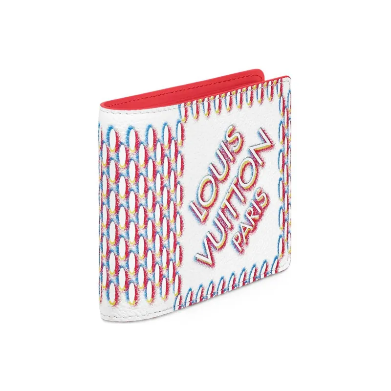 LOUIS VUITTON Multiple Wallet White Damier Spray-1