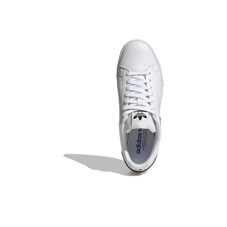 Adidas Originals Court Tourino Anti Slip Wear Resistant Low Top Skateboard Shoes Unisex White-4