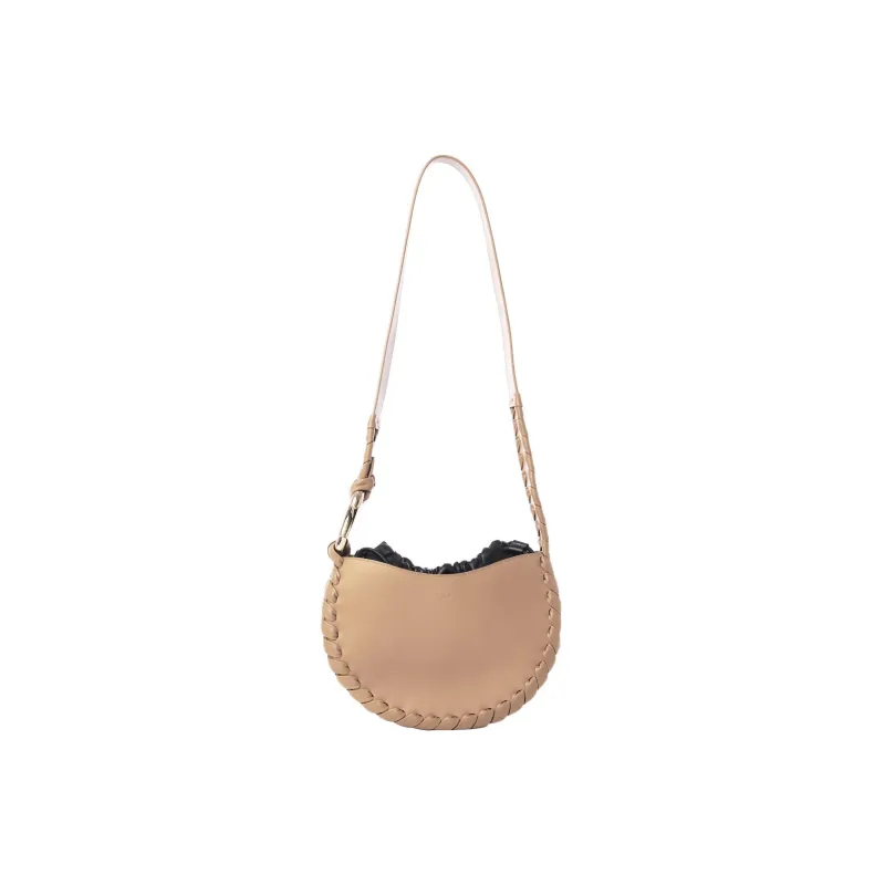 Chloe Chloé Bags Cow Leather Hobo Bag Handbag Shoulder Bag Crossbody Bag Small Size Women's Light Umber-0