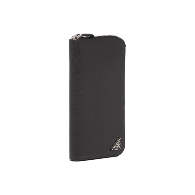 PRADA Luggage Collection Saffiano Leather Wallet Men's Black-1