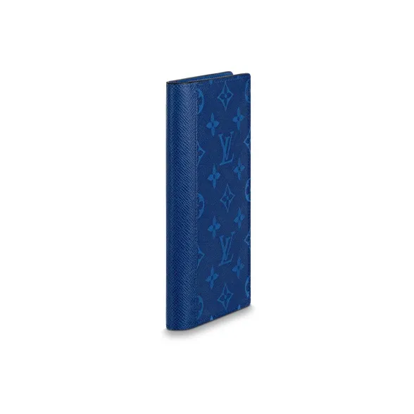 LOUIS VUITTON Brazza Wallet Navy Blue-1