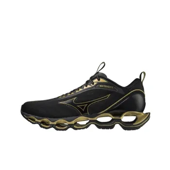 Mizuno Prophecy 11 Cushioning Anti Slip Wear Resistant Breathability Low Top Running Shoes Men's Black Gold