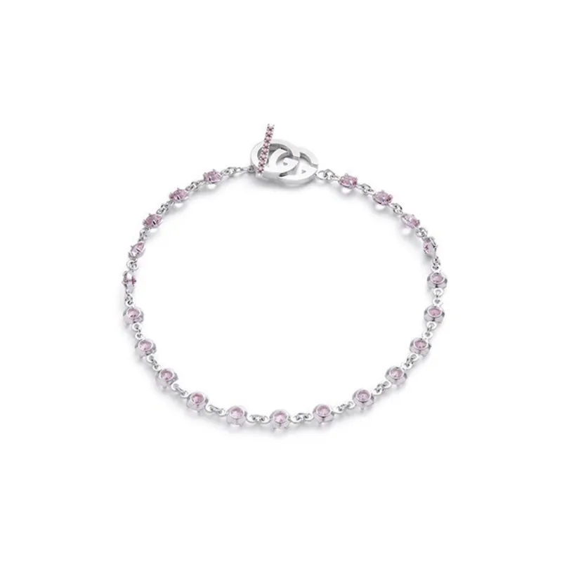 GUCCI 18K White Gold Bracelet Women's Pink-0