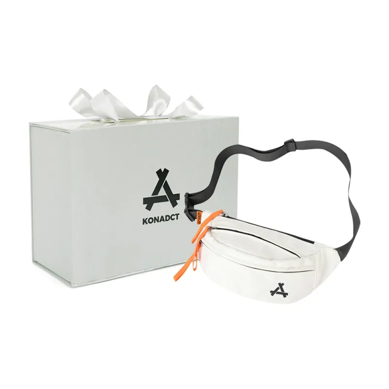KONADCT Nylon Fabric Crossbody Fanny Pack, Sling Bag Regular Unisex Black/White/Khaki-10