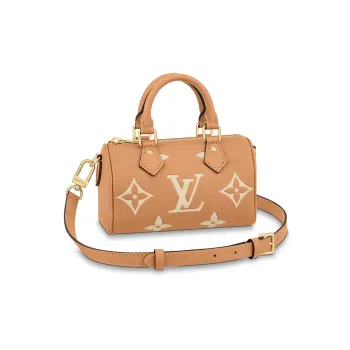 LOUIS VUITTON Speedy Soft Grained Cow Leather Pillow Bag Handbag Shoulder Bag Crossbody Bag Extra Mini Women's Yellow