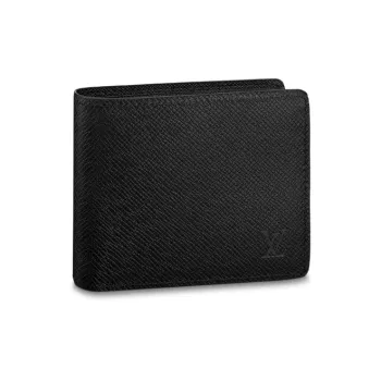 LOUIS VUITTON Slender Wallet Taiga Black