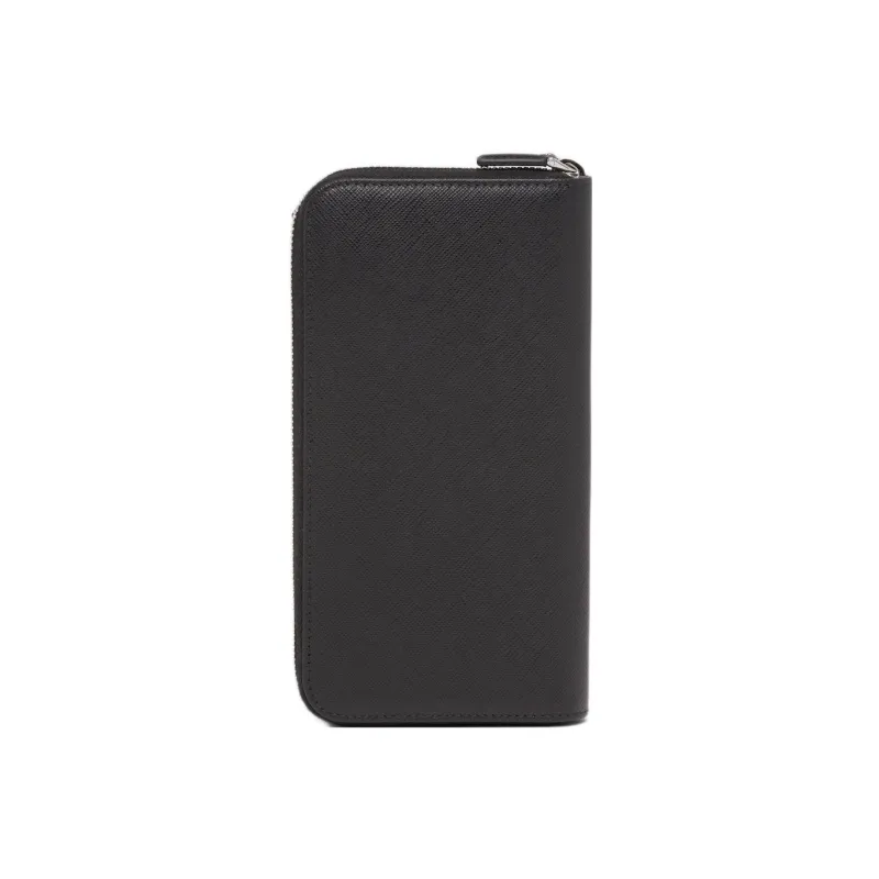 PRADA Luggage Collection Saffiano Leather Wallet Men's Black-2