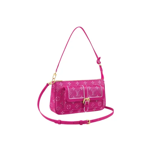 LOUIS VUITTON Maxi Multi Pochette Accessoires Fuchsia Pink