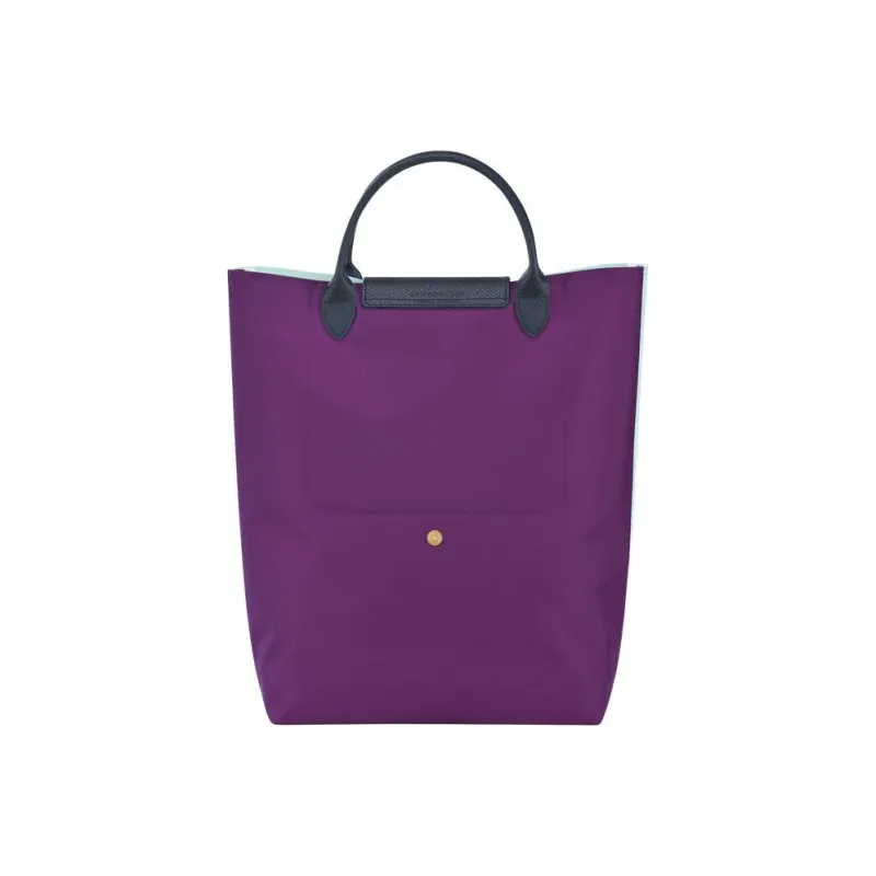 LONGCHAMP Le Pliage Re-play Canvas With Leather Trim Tote Bag Shopping Bag Handbag Women's Pink Green/Purple-2