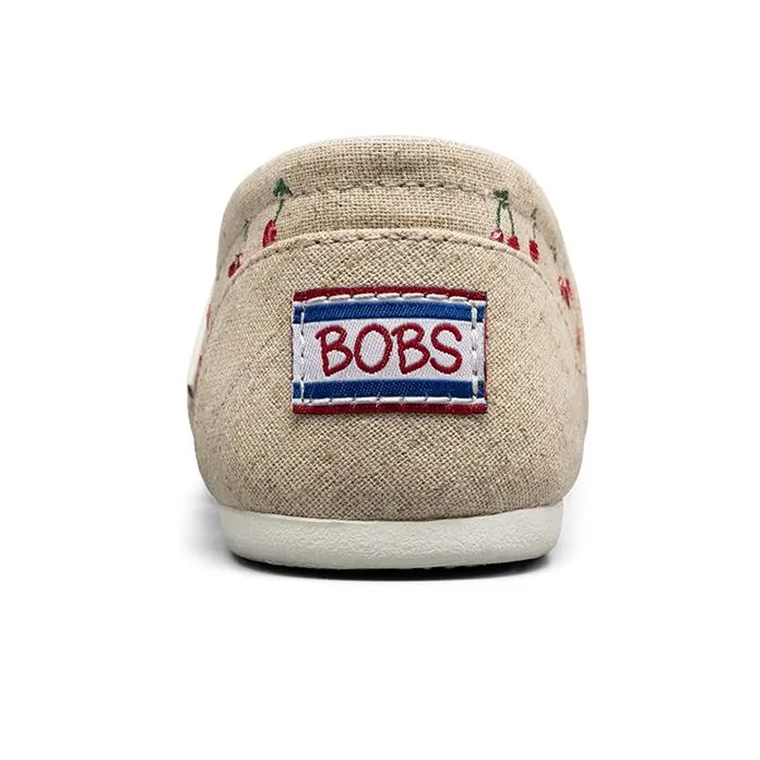 Skechers Bob's Plush Cushioning Anti-Slip And Wear-Resistant Low-Top Casual Shoes Women's Natural Red-3