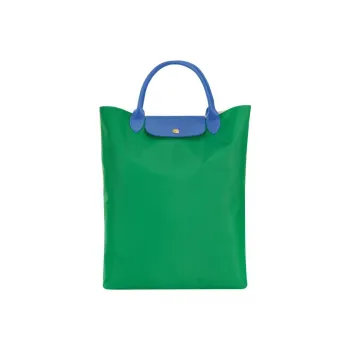 LONGCHAMP Le Pliage Re play Canvas With Leather Trim Tote Bag, Shopping Bag, Handbag Regular Women's Green & Light Pink