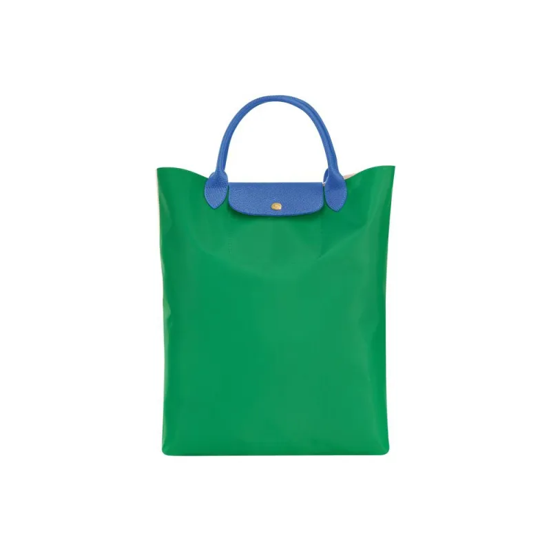 LONGCHAMP Le Pliage Re play Canvas With Leather Trim Tote Bag, Shopping Bag, Handbag Regular Women's Green & Light Pink-0