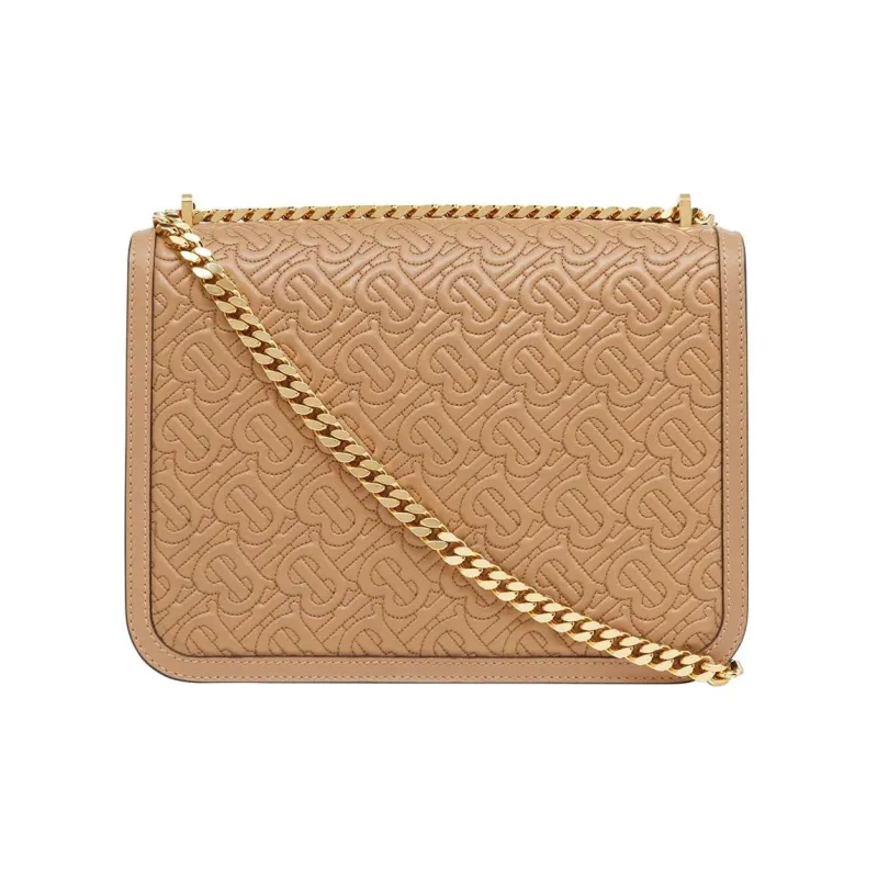 Burberry Lambskin Small Square Bag Handbag Shoulder Bag Crossbody Bag Medium Size Women's Brown-1