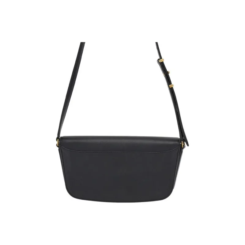FERRAGAMO Leather Saddle Bag, Shoulder Bag, Crossbody Bag Women's Black-4
