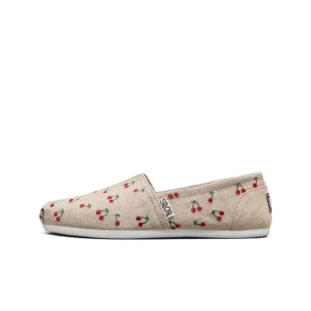 Skechers Bob's Plush Cushioning Anti-Slip And Wear-Resistant Low-Top Casual Shoes Women's Natural Red