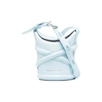 Alexander McQueen The Curve Mini Shoulder Bag Pale Blue