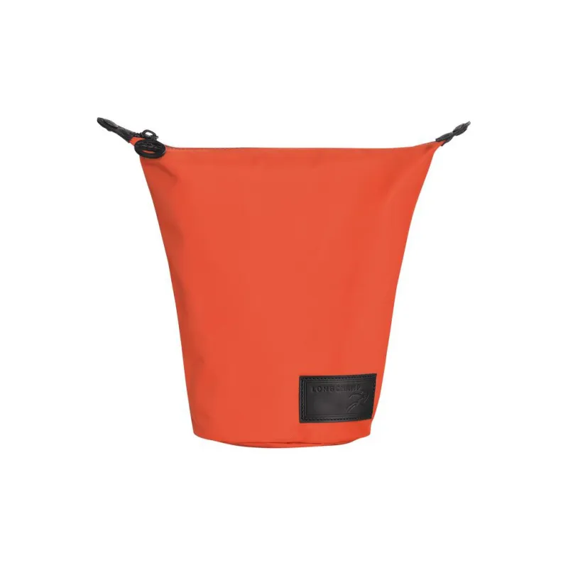 LONGCHAMP Le Pliage Canvas With Leather Canvas Bag Bucket Bag Storage Bag Handbag Clutch Women's Orange-2