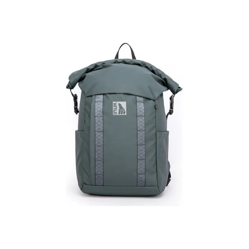 INUK Polyester Backpack Regular Unisex Extreme Night Black/Black Forest Green/Elephant Gray Mountain-6