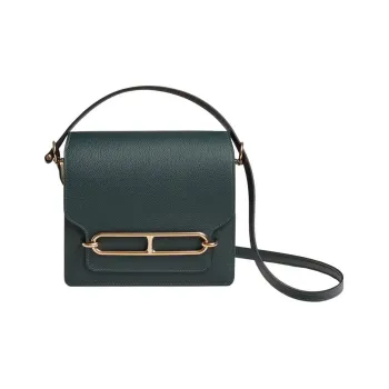 HERMES Roulis Evercolor Calfskin Pig Nose Bag Shoulder Bag Crossbody Bag Mini Women's V0 Vert Rousseau Rousseau Green