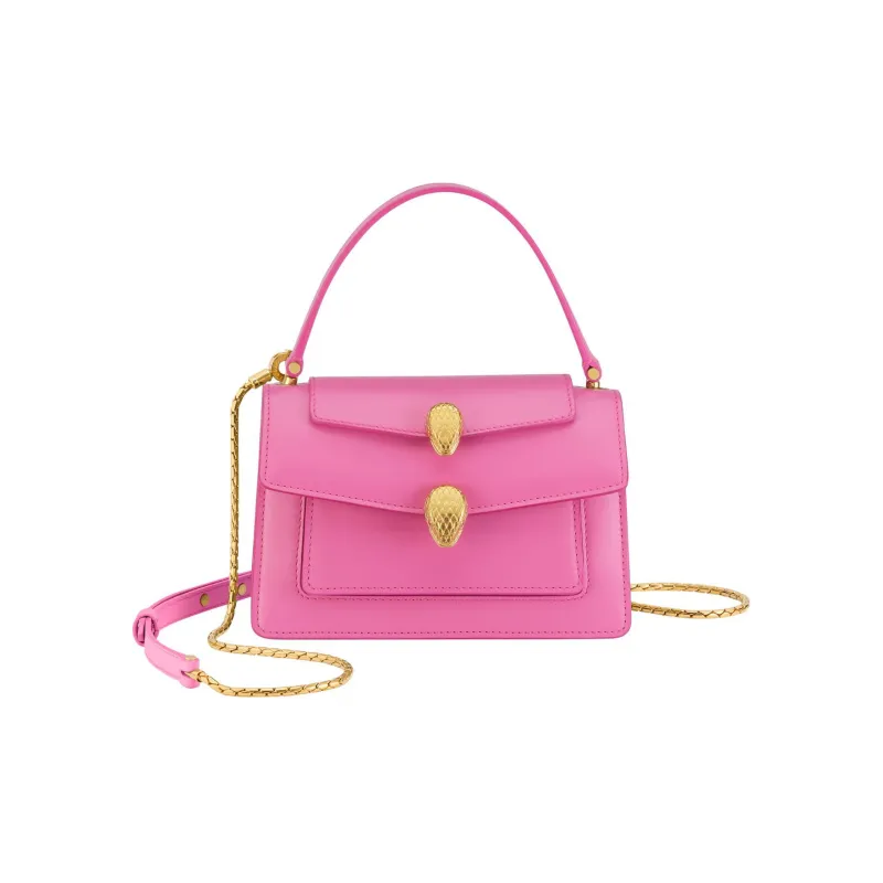 BVLGARI Cow Leather Handbag Small Size Women's-0
