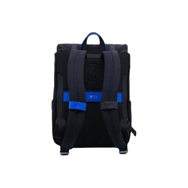 Nava × International Beige Blue Soccer Club Collaboration Nylon With Polyester Backpack Regular Unisex Black-1