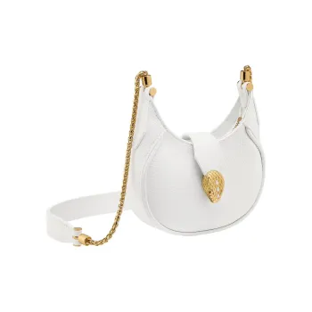 BVLGARI Serpenti Ellipse Calfskin Shoulder Bag Crossbody Bag Mini Women's White