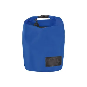 LONGCHAMP Le Pliage Canvas With Leather Trim Bucket Bag Storage Bag Handbag Clutch Women's Blue