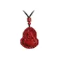 Cinnabar Maitreya Buddha Necklace