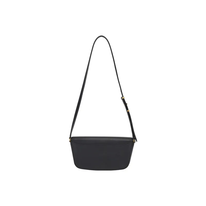FERRAGAMO Leather Saddle Bag, Shoulder Bag, Crossbody Bag Women's Black-5