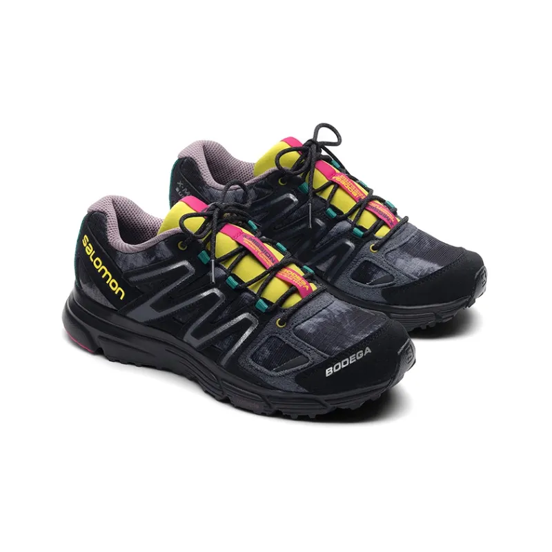 SALOMON Bodega X SALOMON X Mission 4 Suede 'Black Yellow'-2
