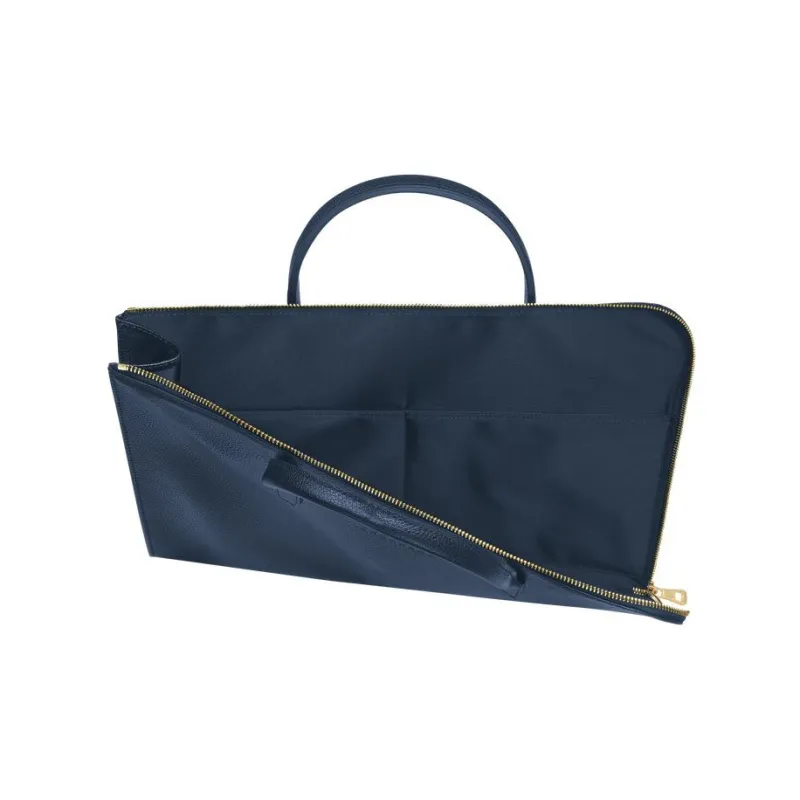 LONGCHAMP Le Foulonné Cow Leather Handbags Briefcases Small Size Men's Navy-3