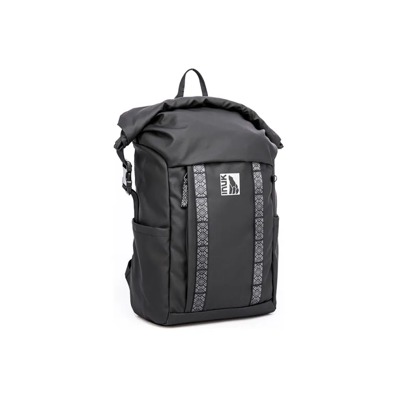INUK Polyester Backpack Regular Unisex Extreme Night Black/Black Forest Green/Elephant Gray Mountain-0