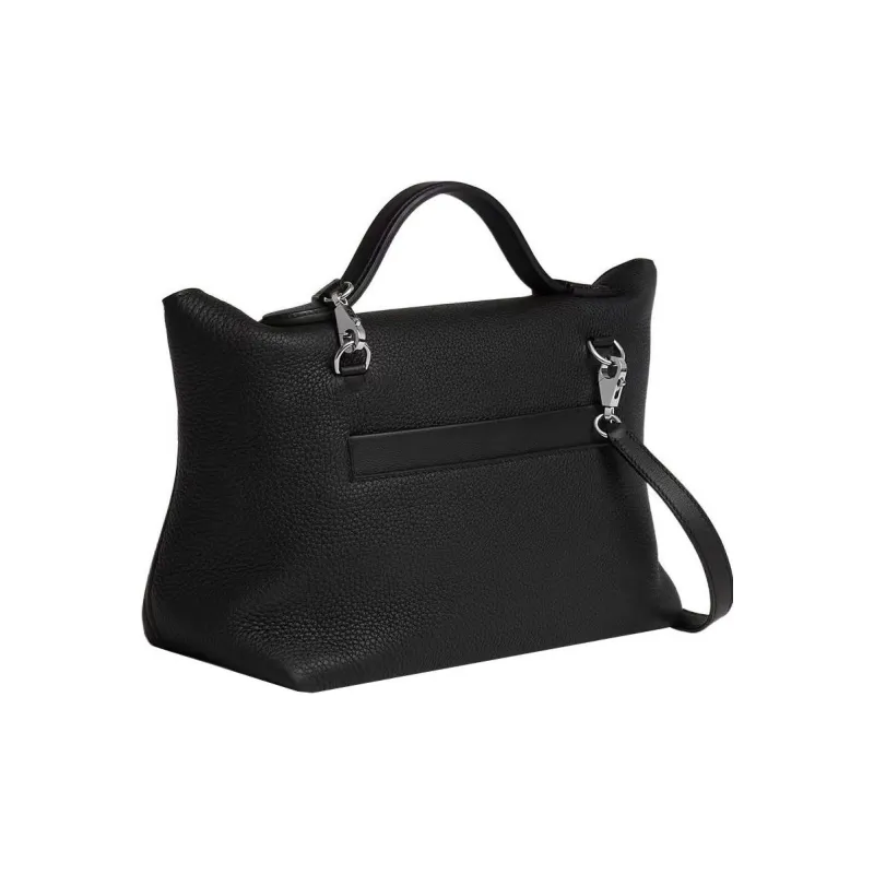 HERMES 24/24 Togo Leather With Swift Leather Shoulder Bag Crossbody Bag Handbag Women's Black With Soft Nick Color-2