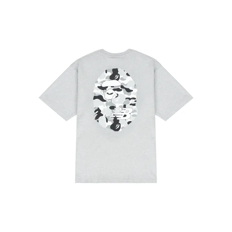 A Bathing Ape X New Balance New Balance X Bape T-Shirts Unisex Gray-0