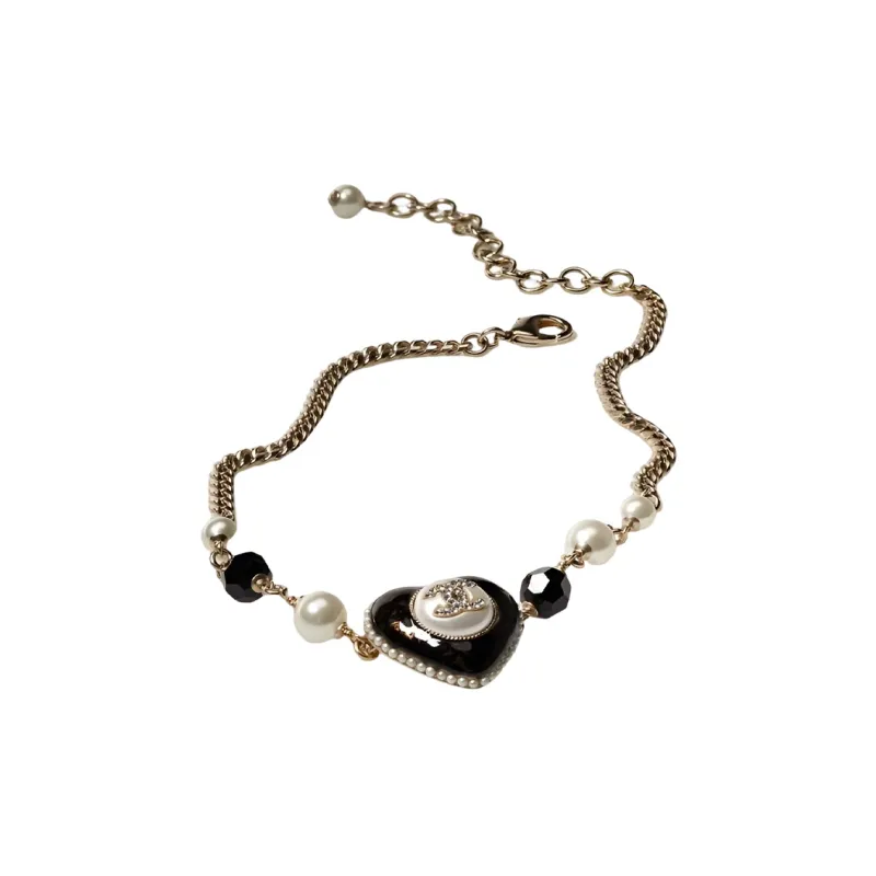 CHANEL Necklaces Women's Black/Gold-2