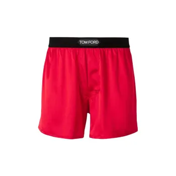 TOM FORD Logo Waistband Stretched Satin Boxers