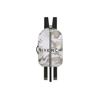 GIVENCHY G Zip Cow Leather Backpack Men's Beige/Brown
