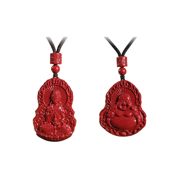 Asia Star Reconstructed Cinnabar Necklaces Unisex-3