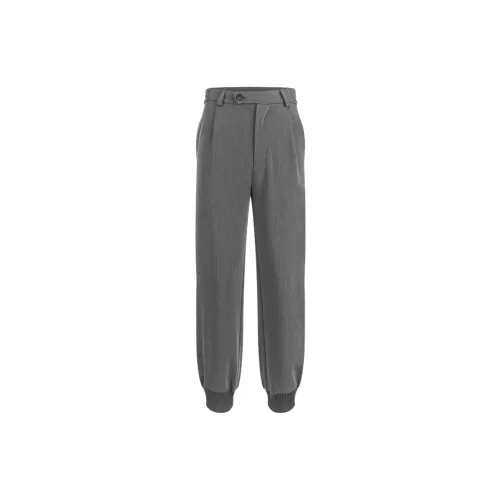 Bosieagender Knitted Sweatpants Unisex Dark Gray