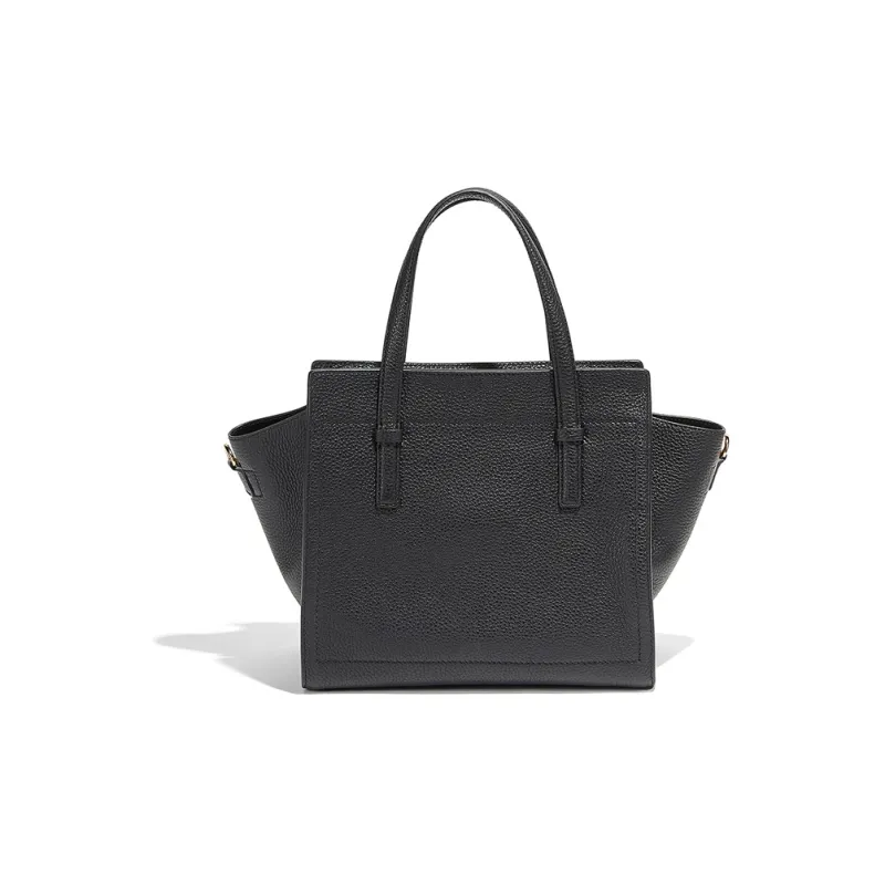 FERRAGAMO Calfskin Leather Shoulder Bag, Crossbody Bag, Handbag Women's Black-2