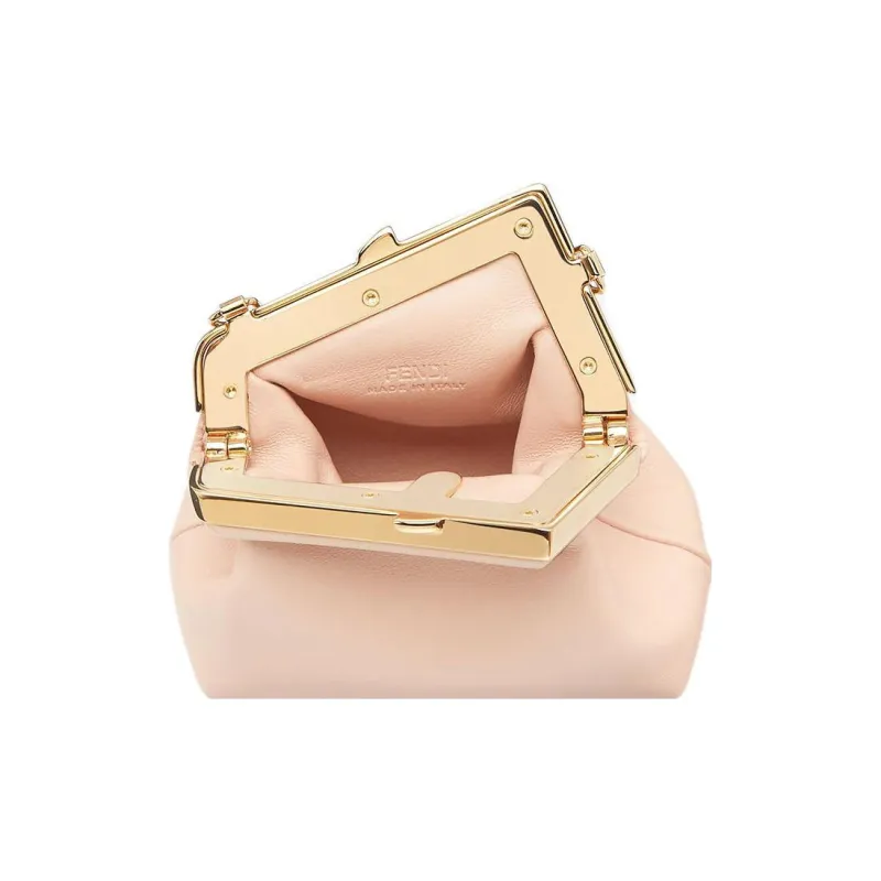 FENDI Fendi First Sheepskin Shoulder Bag Crossbody Bag Extra Mini Women's Light Pink Red-3