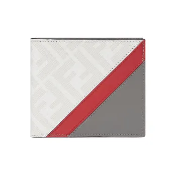 FENDI Calfskin Wallet Men's Gray