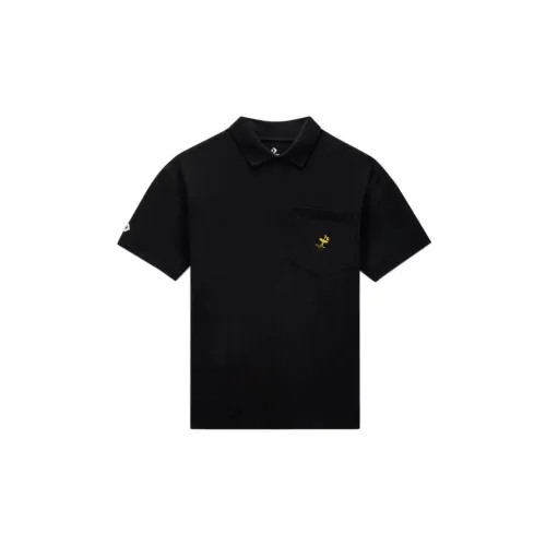 Converse X Peanuts Polo Shirts Unisex Black