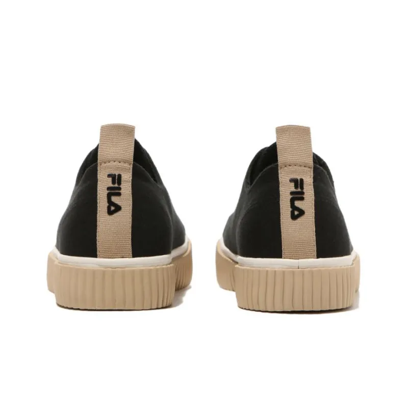 FILA Layer Low Top Stylish Casual Skate Shoes Unisex Black Korean Version 'Black Cream'-3