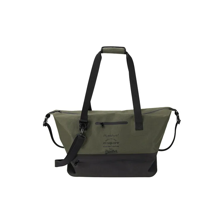 M Square Polyester Travel Bag Unisex Black & Green-0