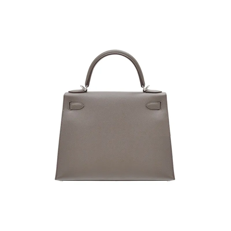 HERMES Kelly Epsom Leather Kelly Bag Handbags Women's Gray Tin Gray-2