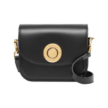 Burberry Elizabeth Calfskin Crossbody Bag Shoulder Bag Women's Black