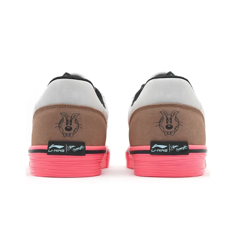 STEVEN HARRINGTON x LiNing Low Top Skateboard Shoes Men's White Pink-2